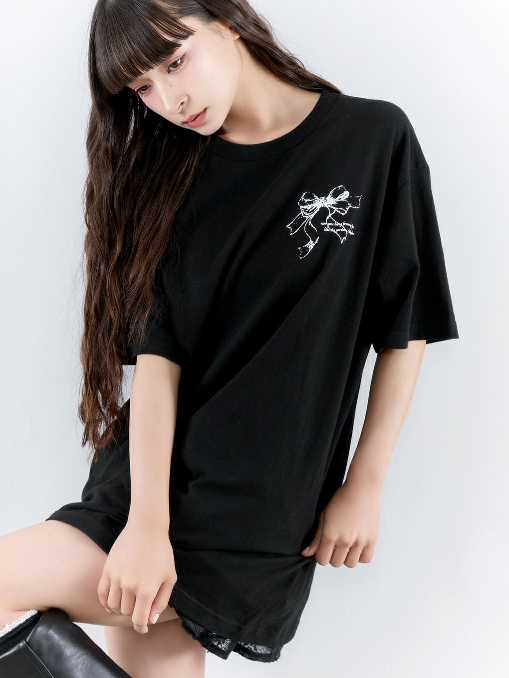 【BUBBLES】リボンプリントTEE