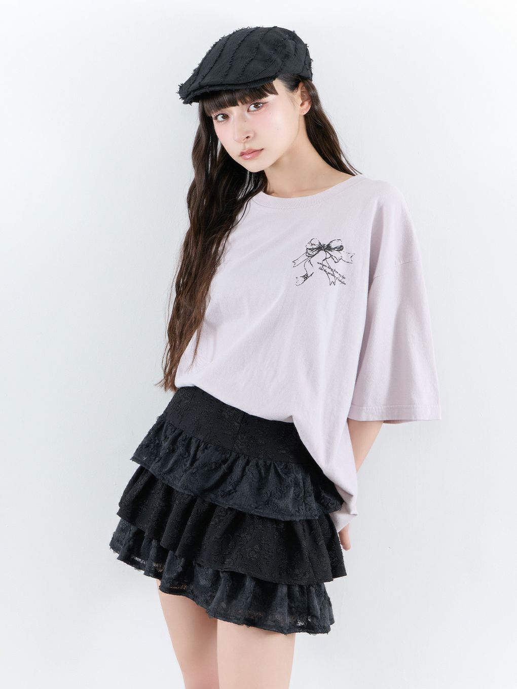 【BUBBLES】リボンプリントTEE