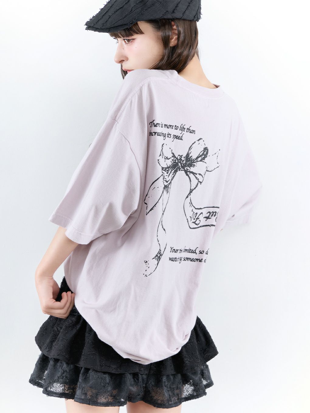 【BUBBLES】リボンプリントTEE