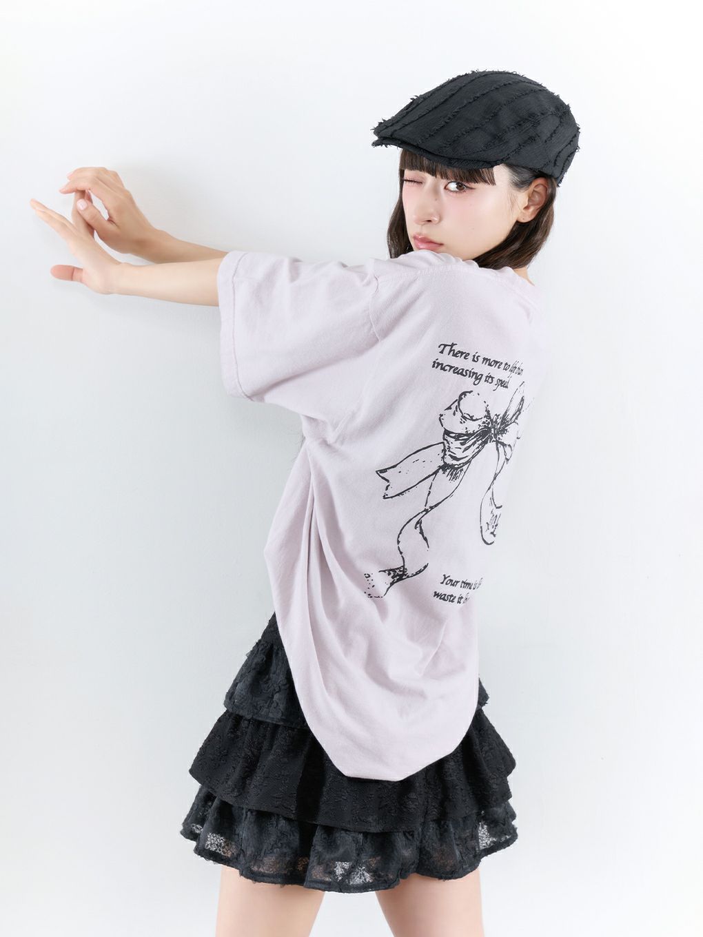 【BUBBLES】リボンプリントTEE