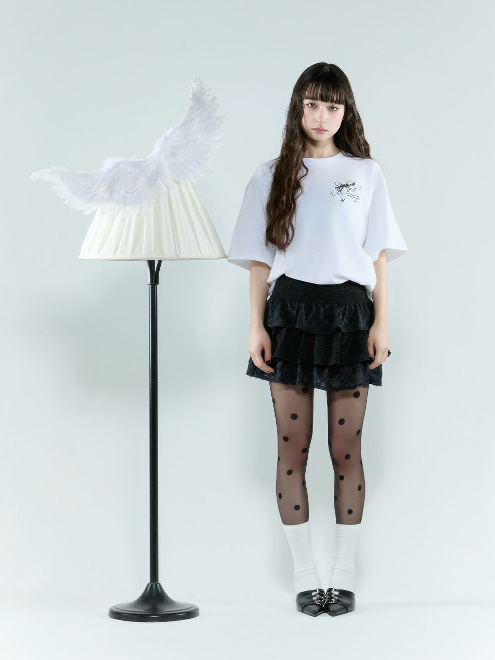 【BUBBLES】リボンプリントTEE