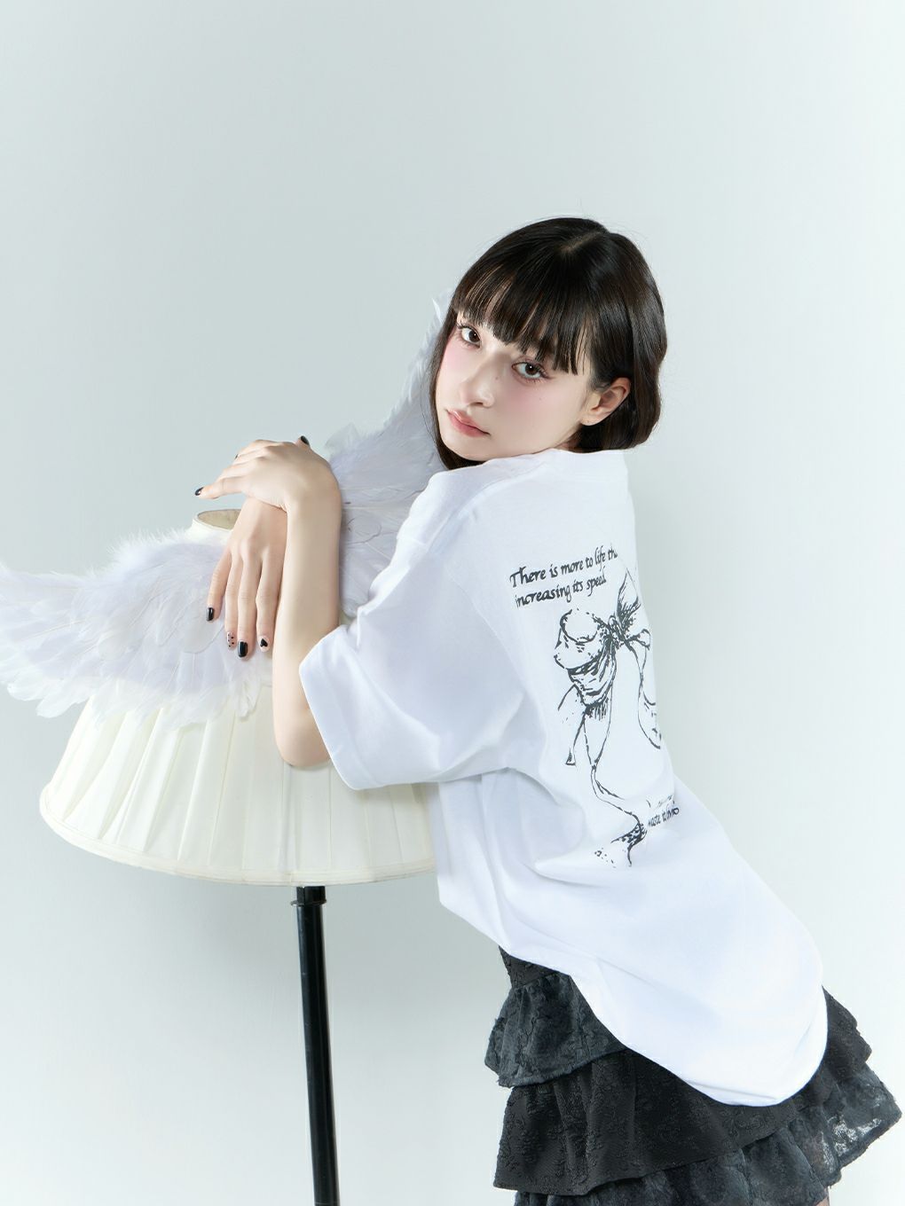 【BUBBLES】リボンプリントTEE