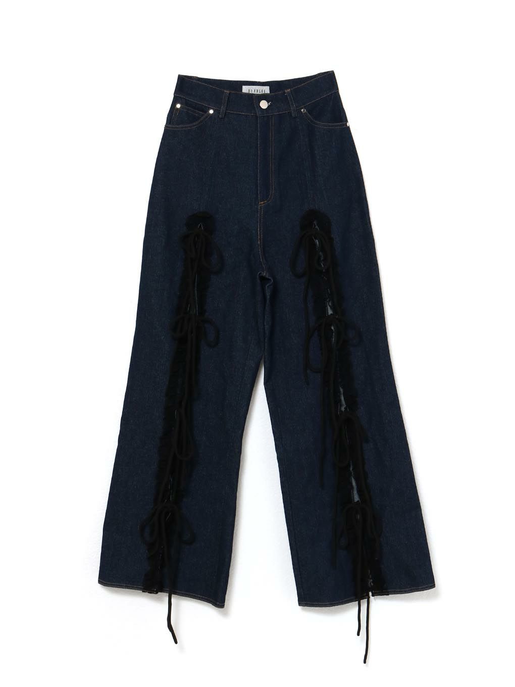 【BUBBLES】レースリボンデニムパンツ