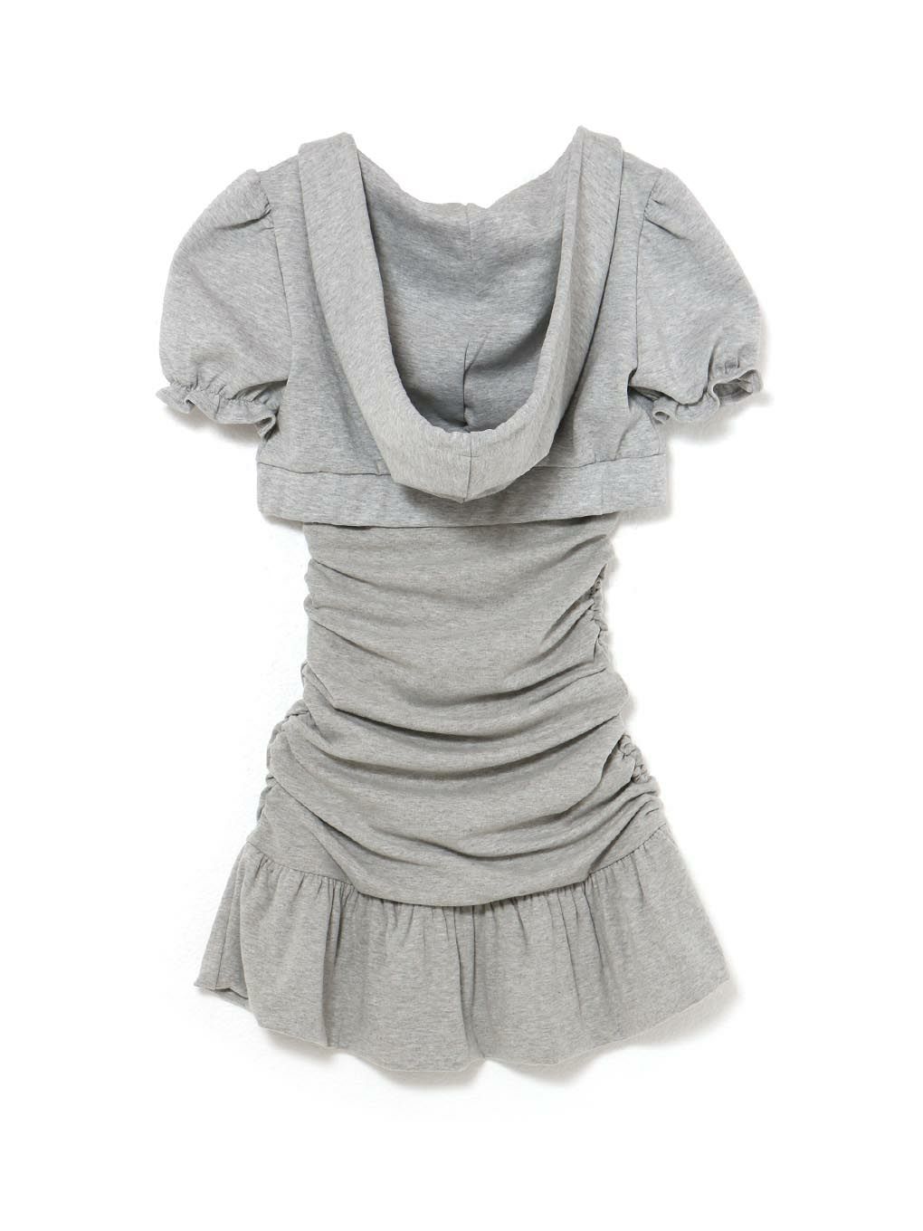 【BUBBLES】ミニパーカーギャザーワンピース