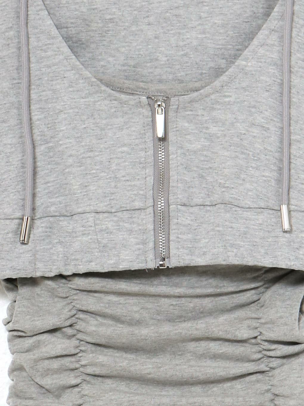 【BUBBLES】ミニパーカーギャザーワンピース