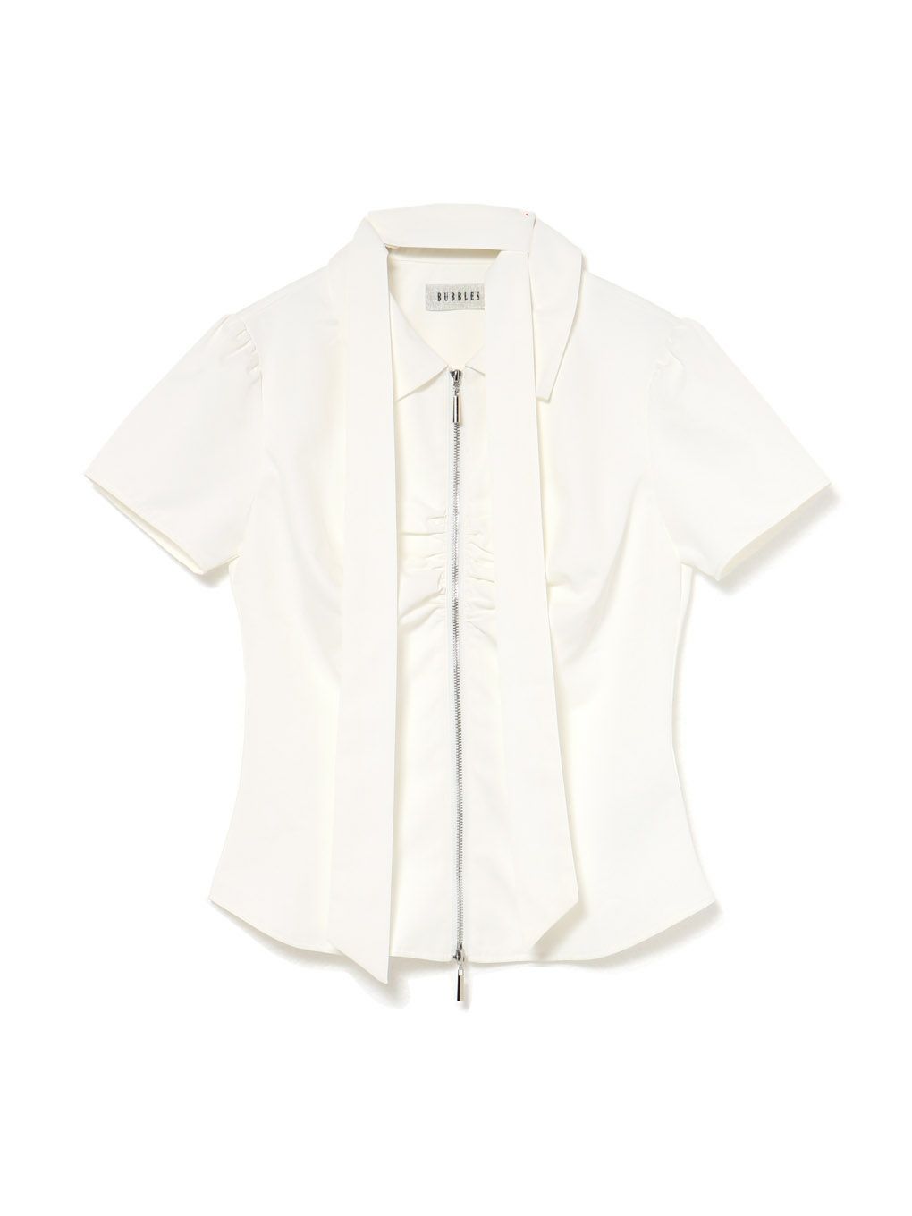 【BUBBLES】スカーフギャザーシャツトップス