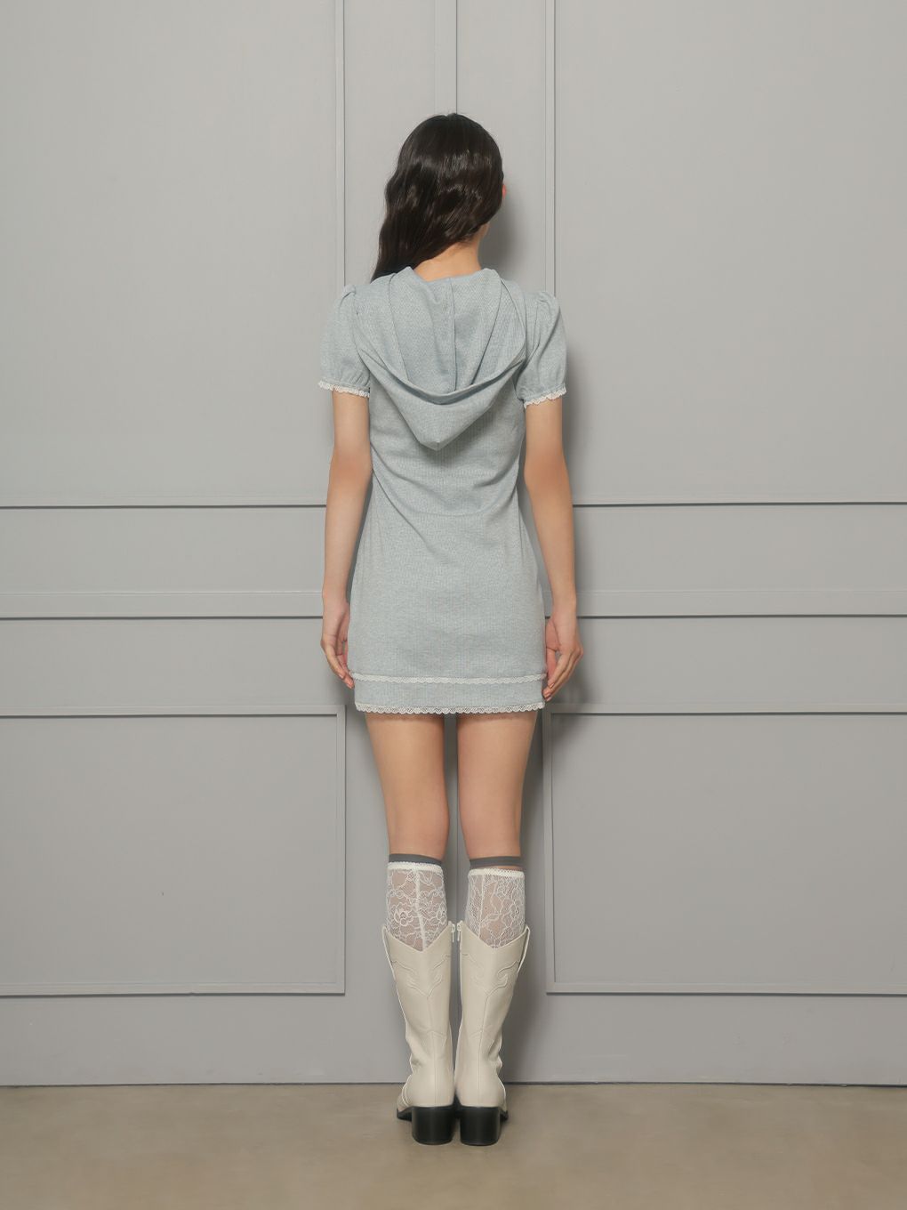 【BUBBLES】フーディーリブワンピース