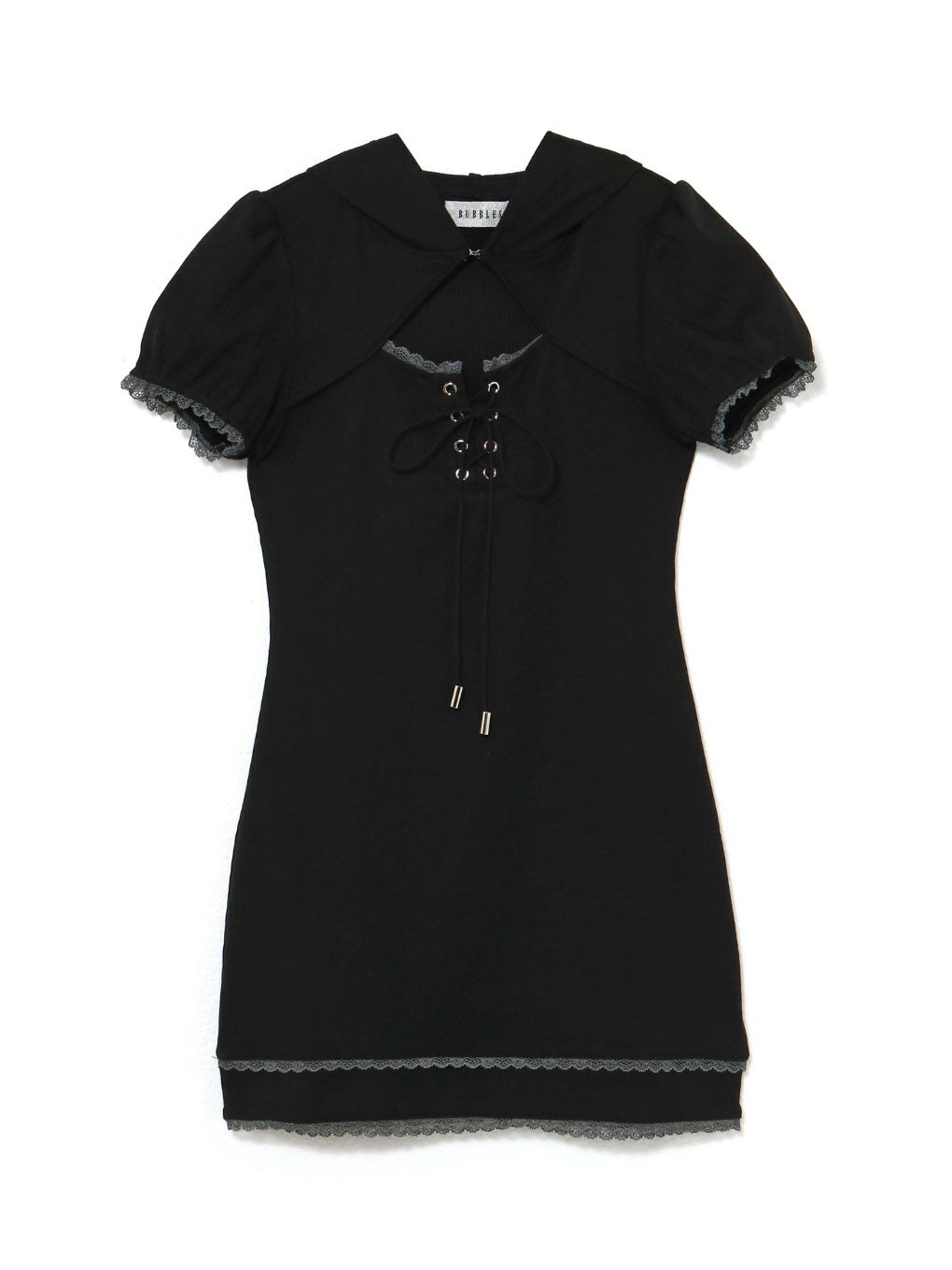 【BUBBLES】フーディーリブワンピース