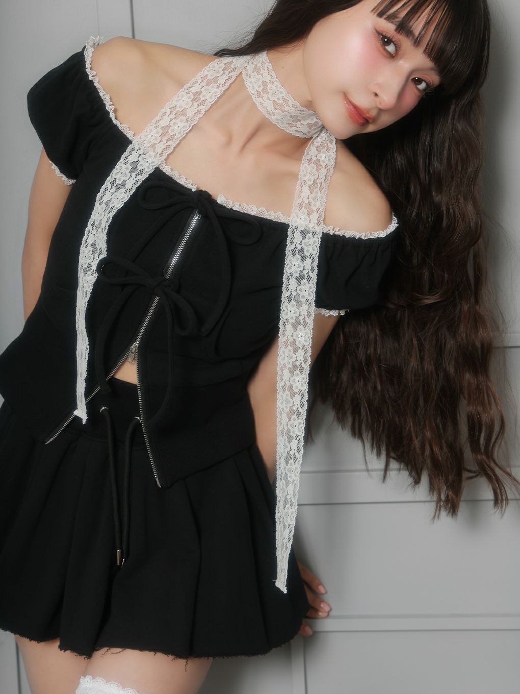 【BUBBLES】スウェットリボンセットアップ