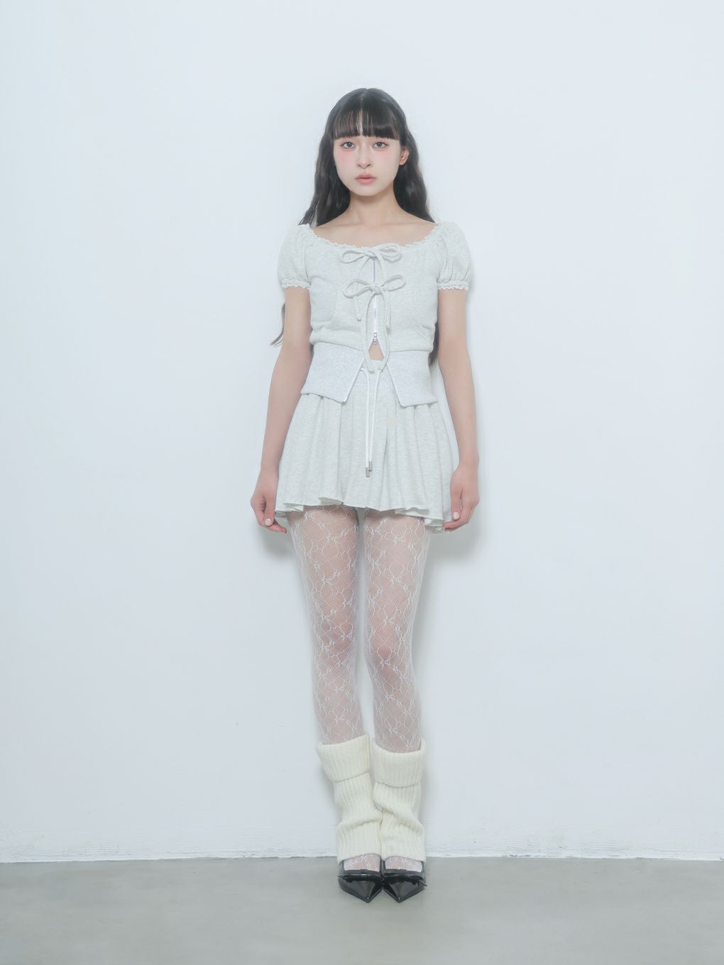 【BUBBLES】スウェットリボンセットアップ