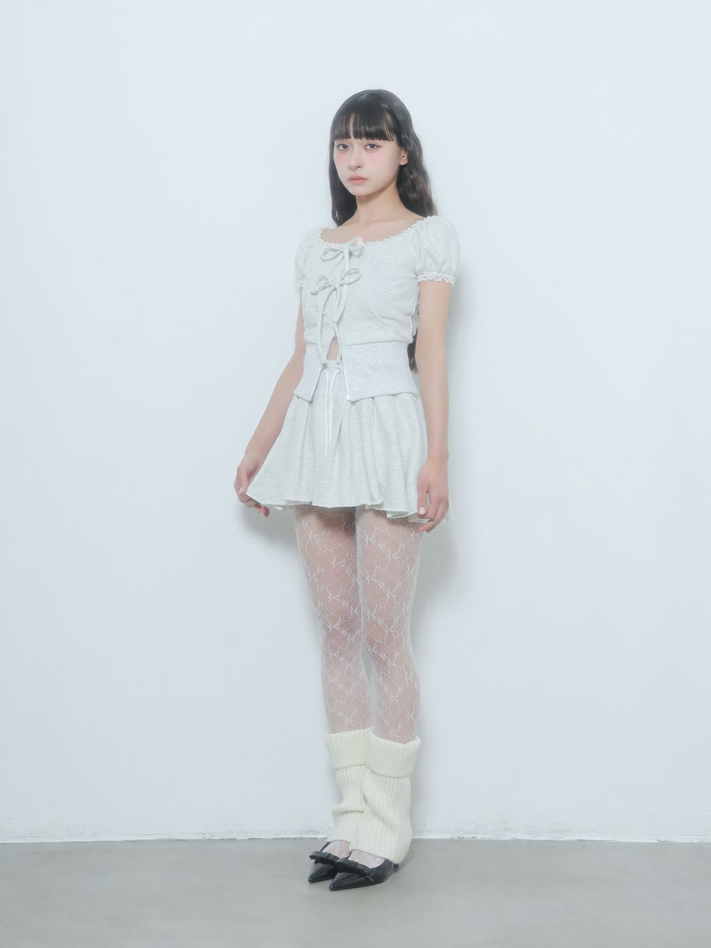 【BUBBLES】スウェットリボンセットアップ