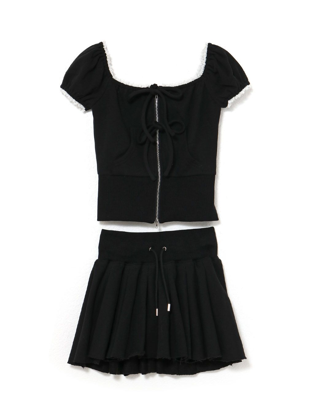 【BUBBLES】スウェットリボンセットアップ