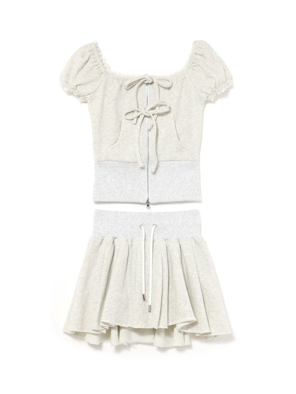 【BUBBLES】スウェットリボンセットアップ