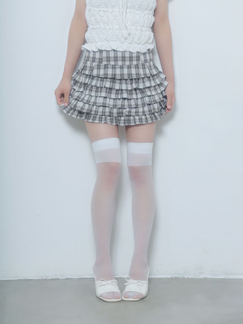 【BUBBLES】ミニフリルチェックカンカンスカパン