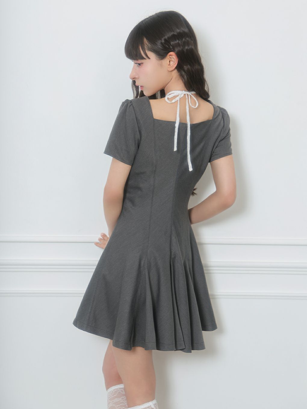 【BUBBLES】パターンフレアガーリーワンピース