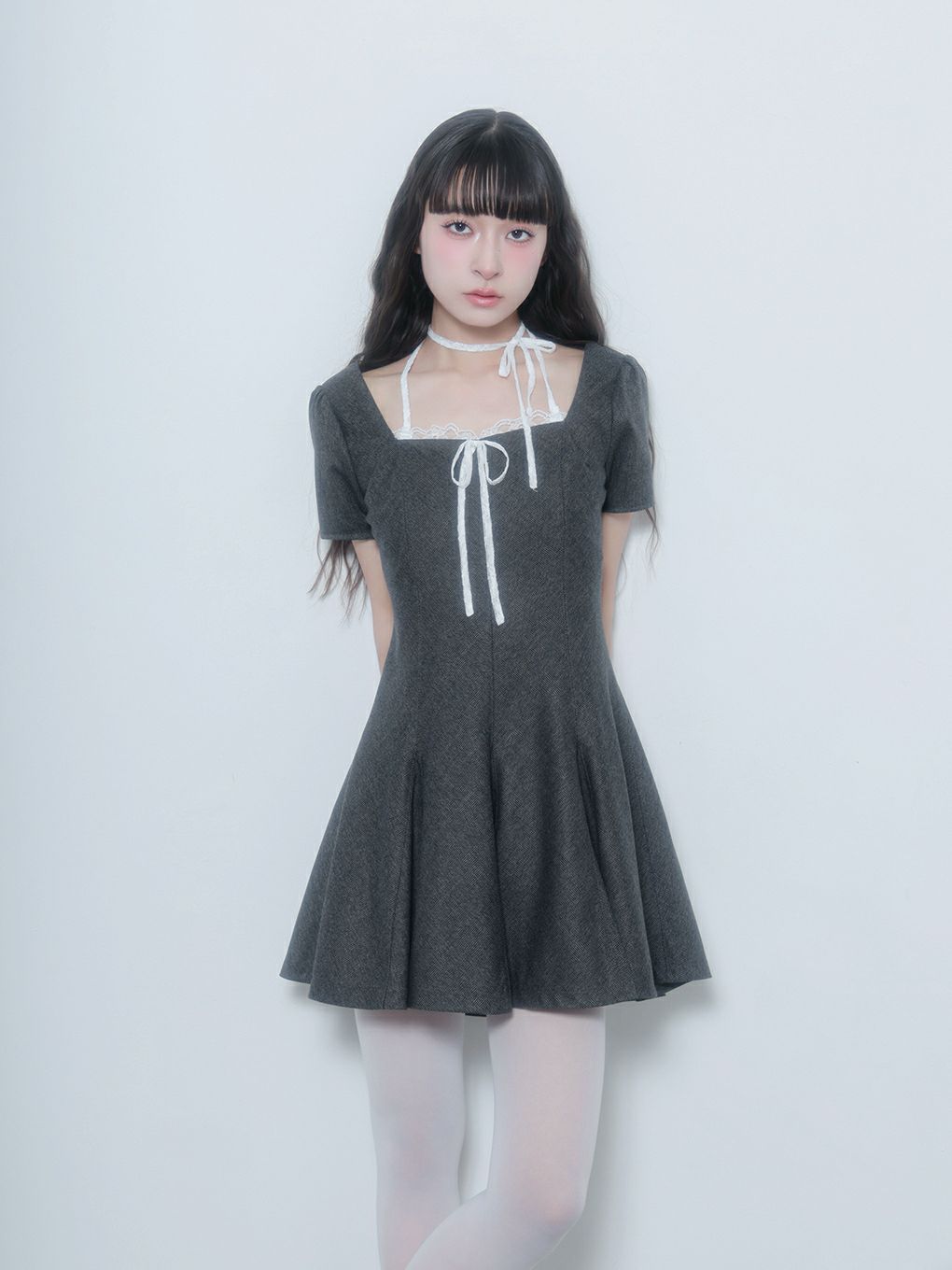 【BUBBLES】パターンフレアガーリーワンピース