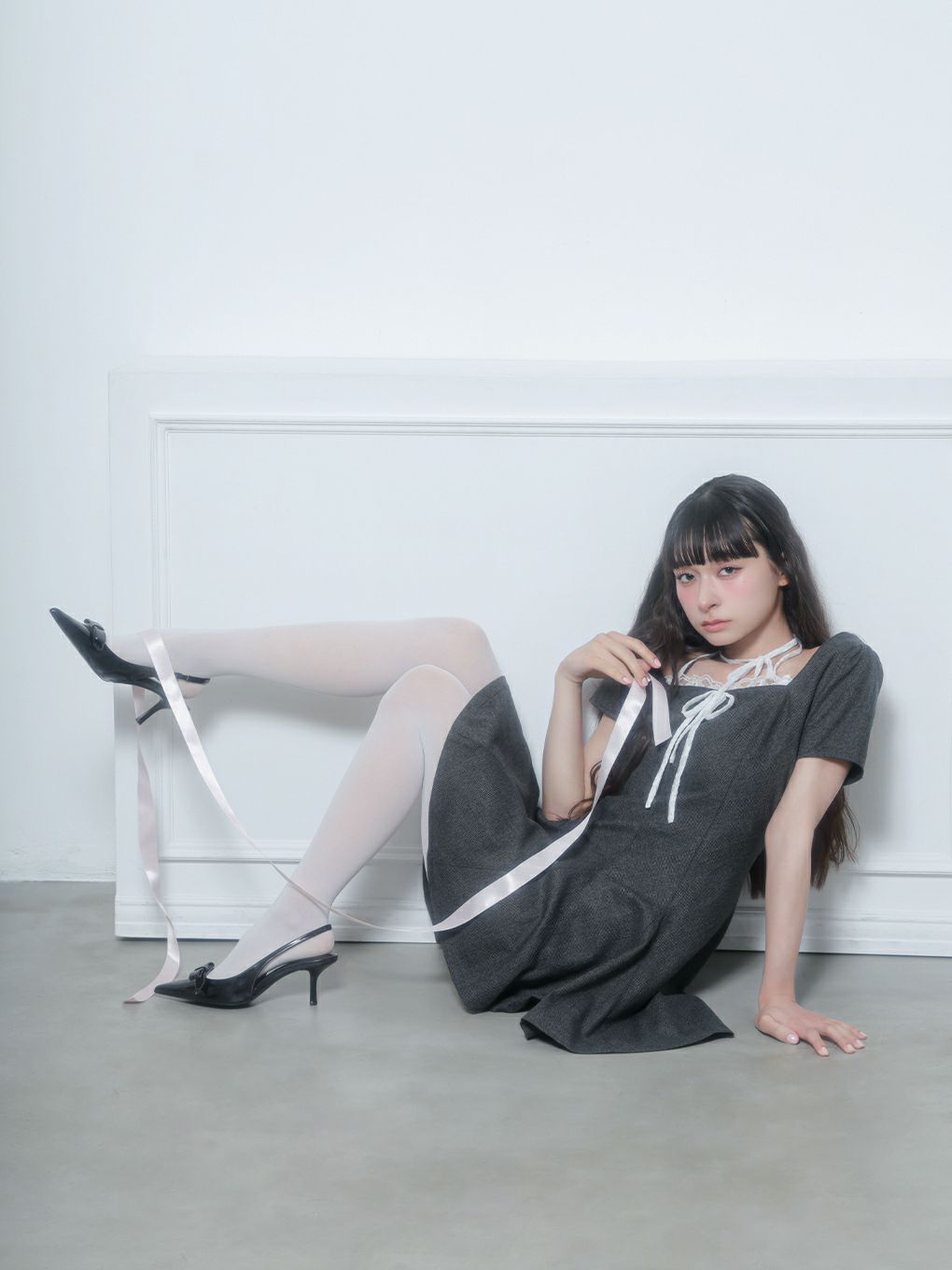 【BUBBLES】パターンフレアガーリーワンピース