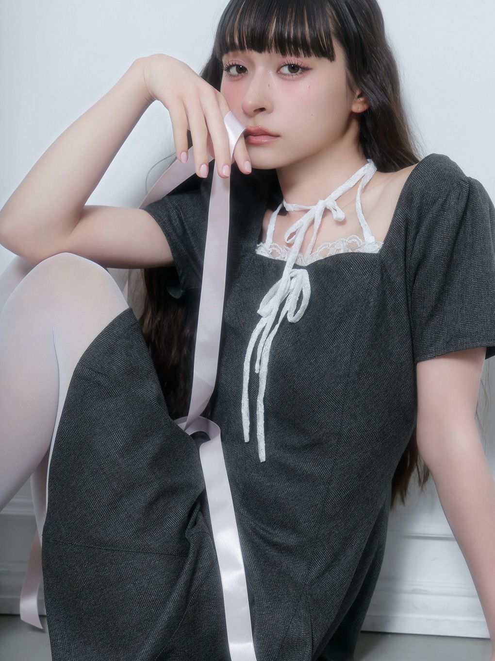 【BUBBLES】パターンフレアガーリーワンピース