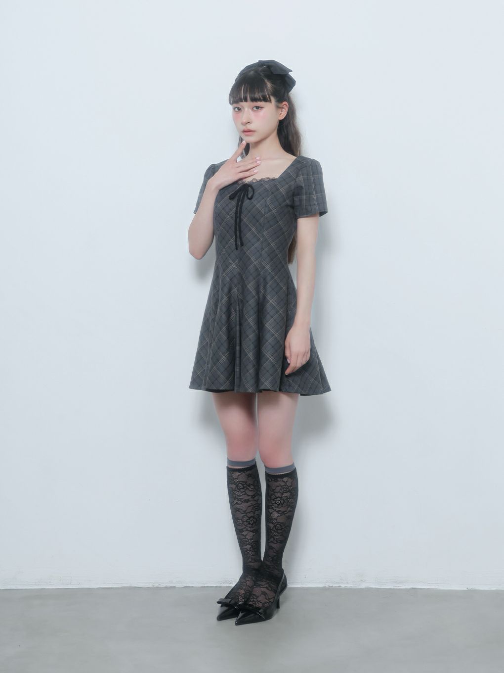 【BUBBLES】パターンフレアガーリーワンピース