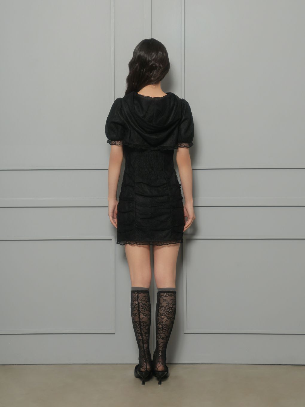 【BUBBLES】ギャザーパーカーワンピース