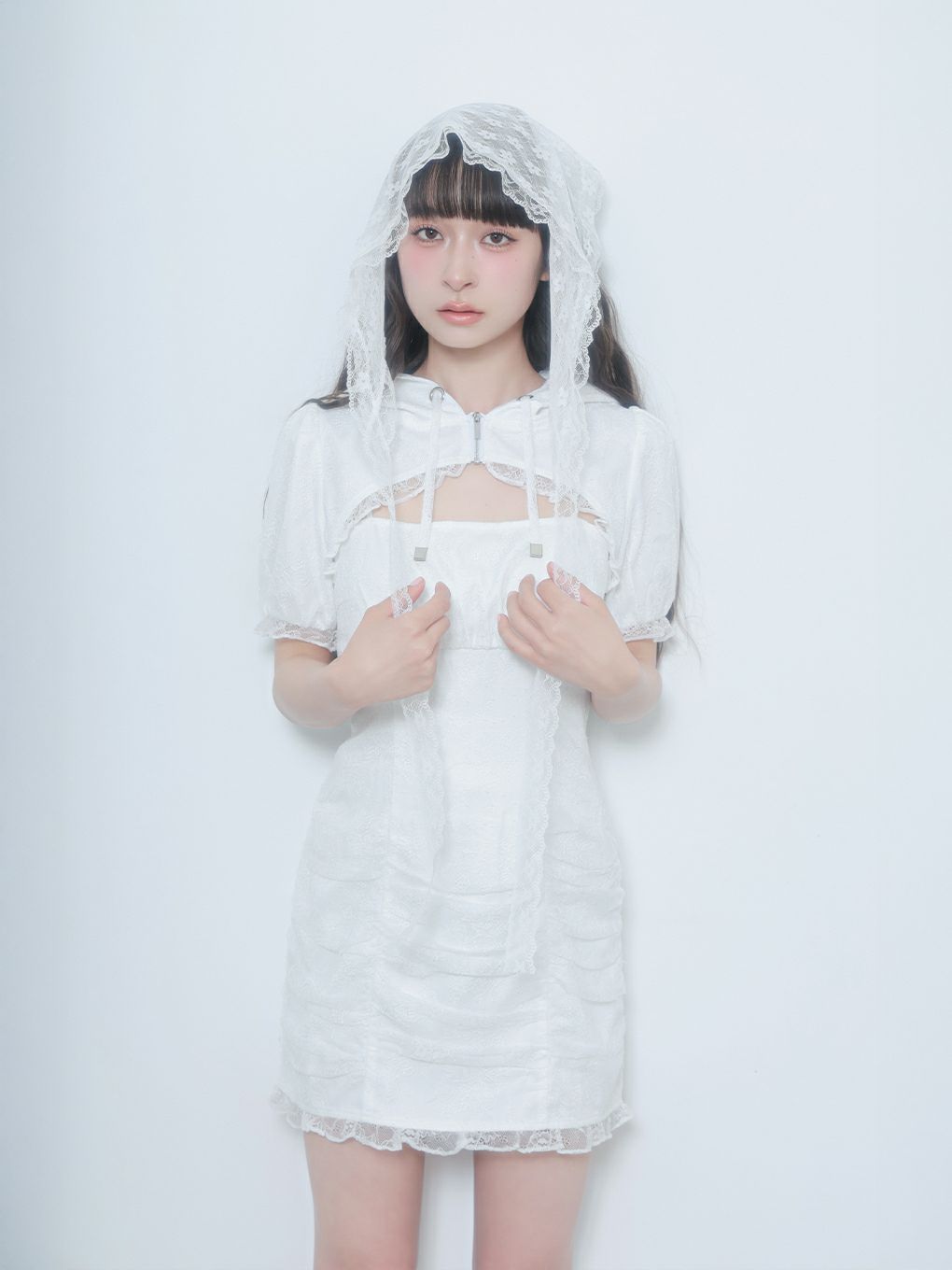 【BUBBLES】ギャザーパーカーワンピース