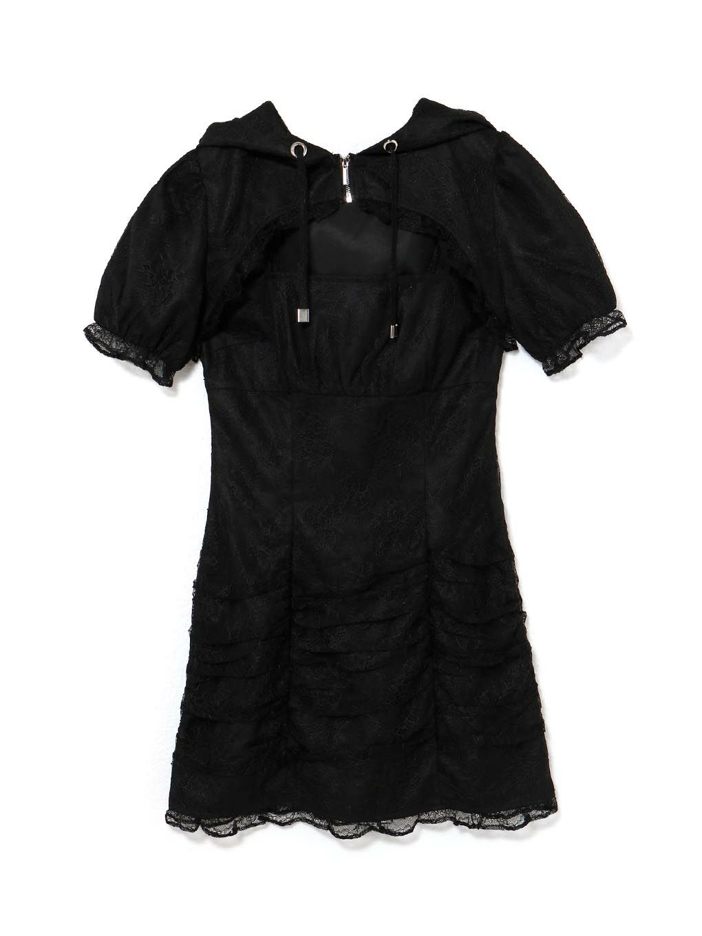 【BUBBLES】ギャザーパーカーワンピース