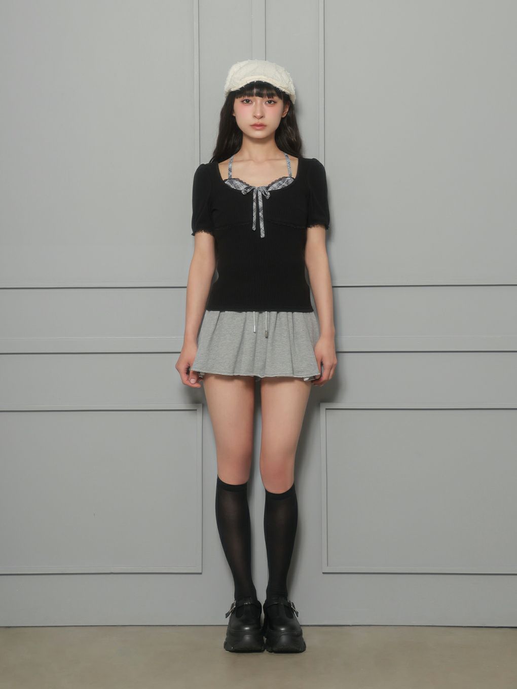 【BUBBLES】レイヤードパターントップス