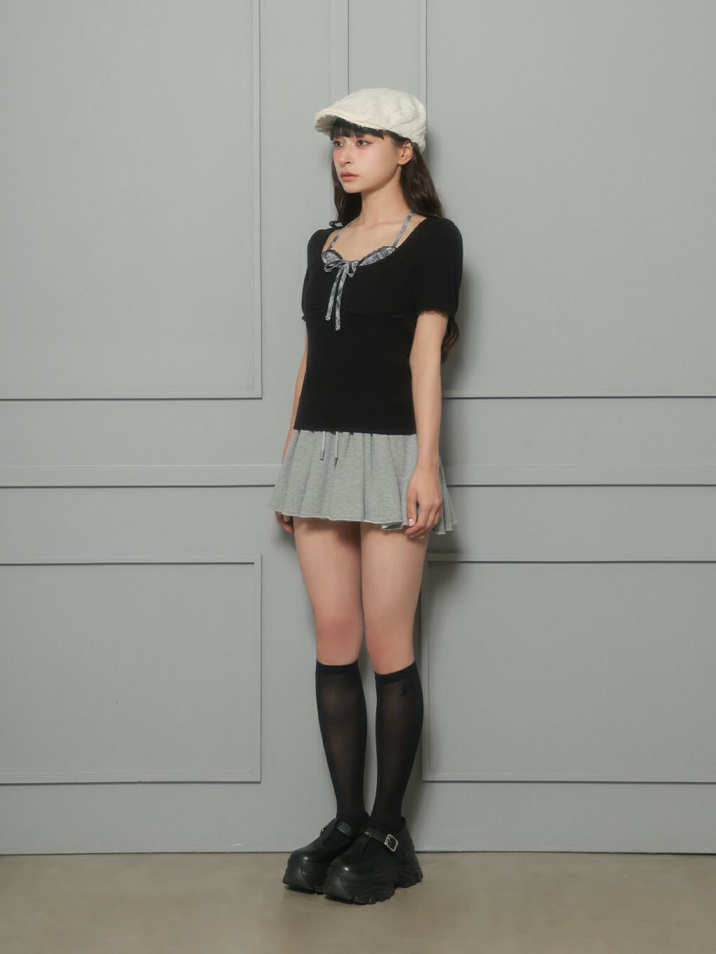 【BUBBLES】レイヤードパターントップス