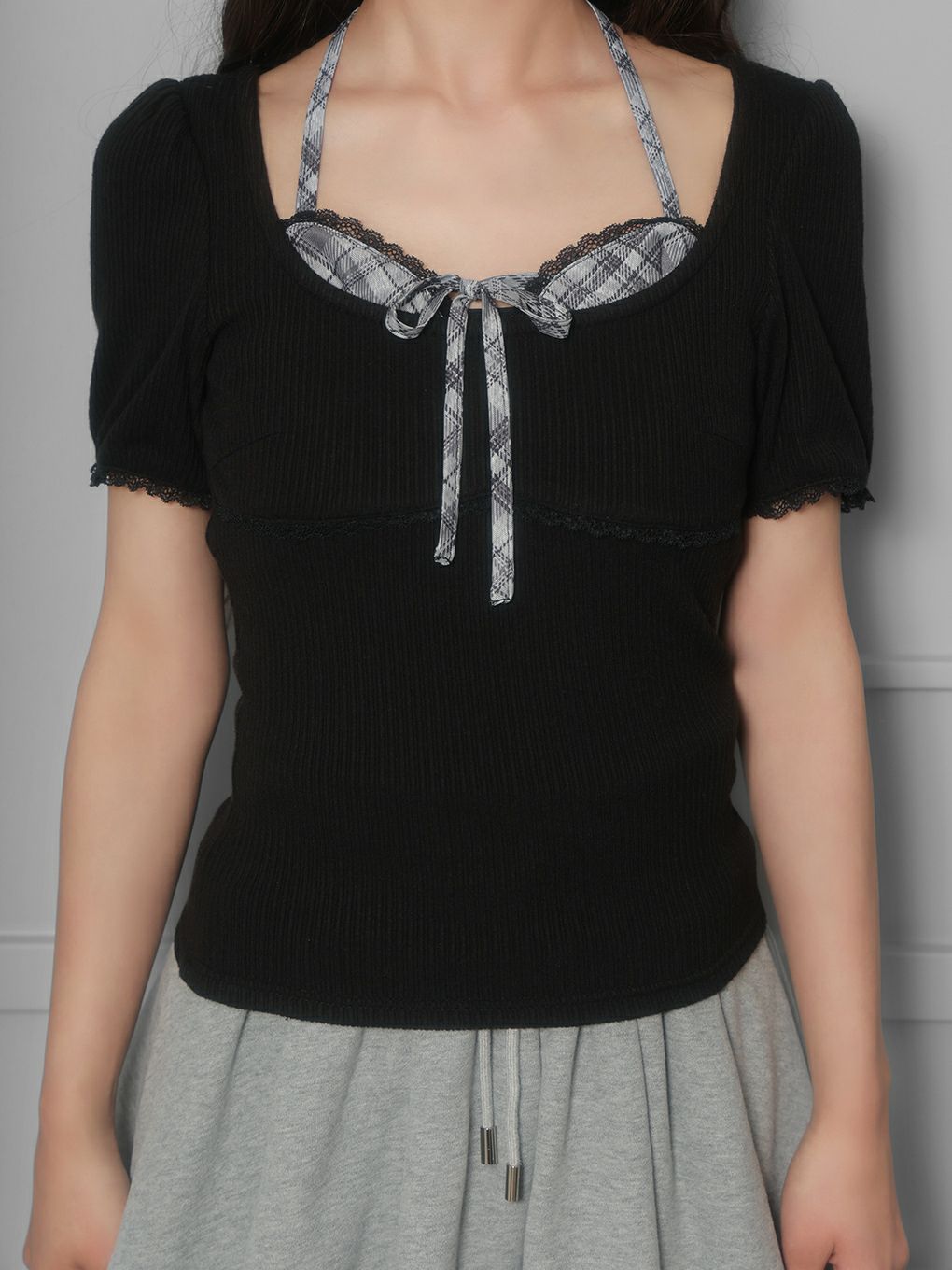 【BUBBLES】レイヤードパターントップス