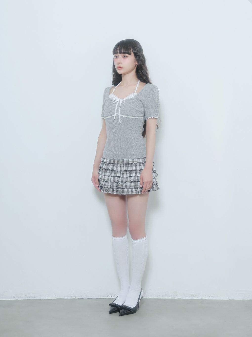 【BUBBLES】レイヤードパターントップス