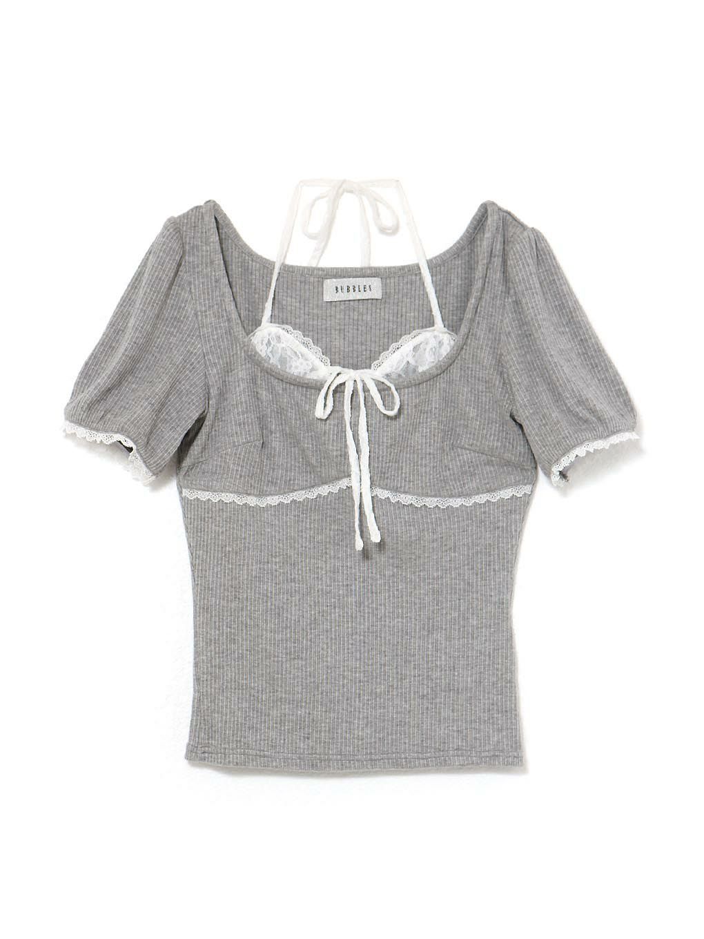 【BUBBLES】レイヤードパターントップス