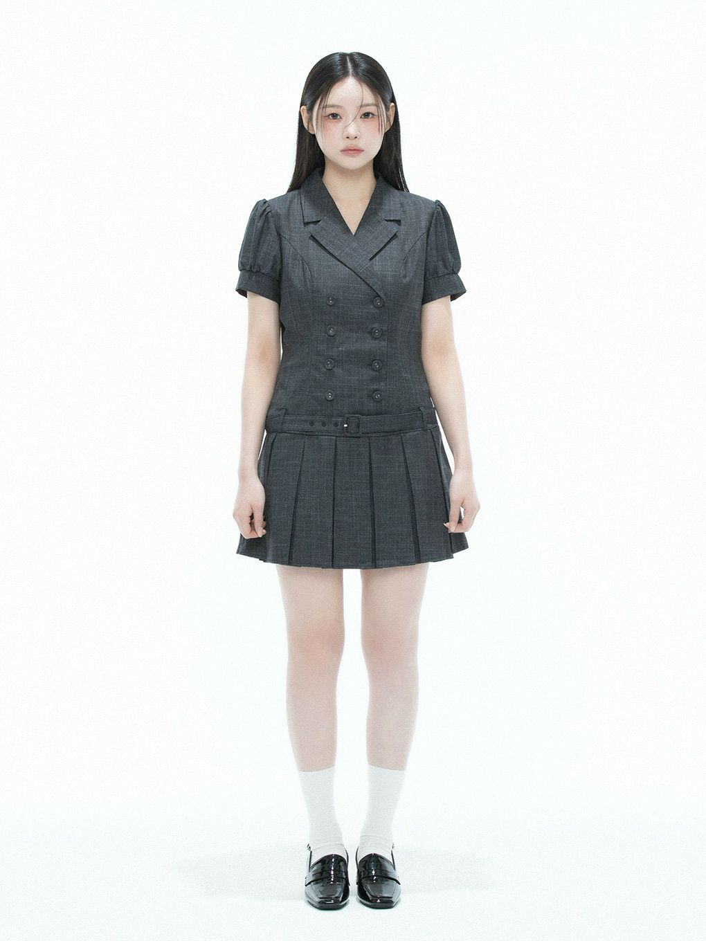 【BUBBLES】ジャケットティアードワンピース