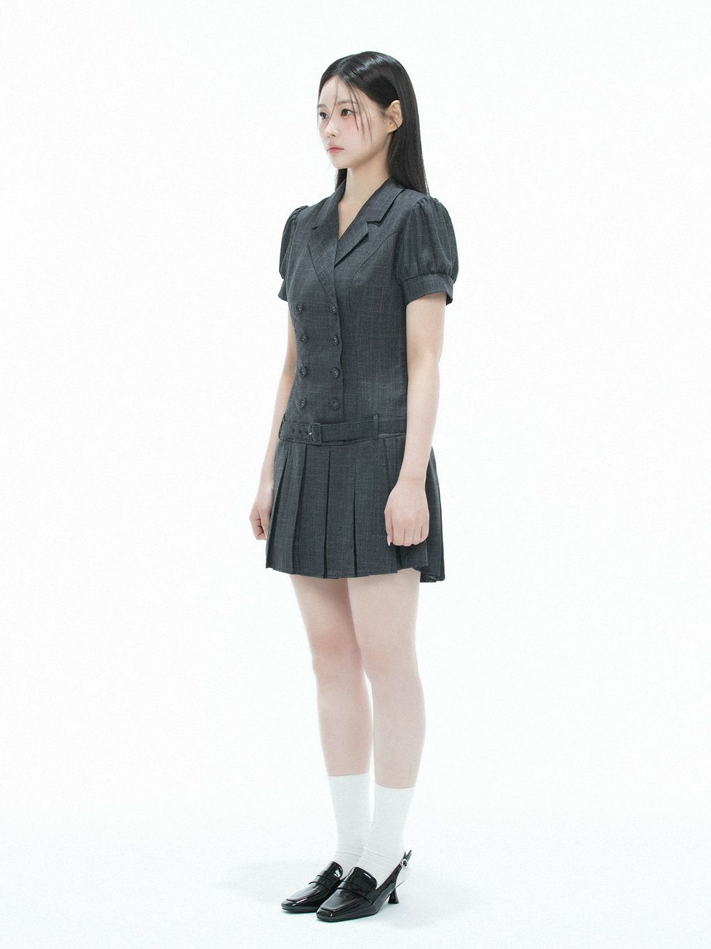 【BUBBLES】ジャケットティアードワンピース