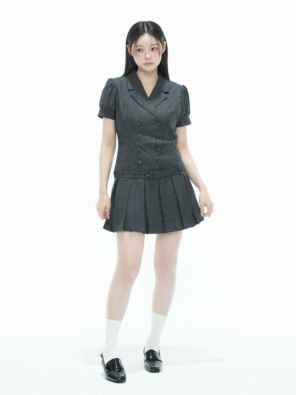 【BUBBLES】ジャケットティアードワンピース