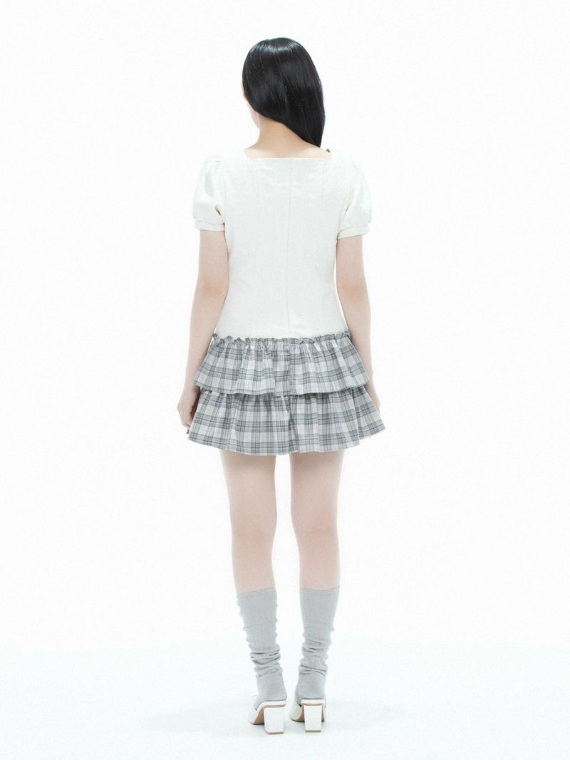 bubbles ミニワンピースリボン付き BUBBLES】リボンデニムワンピース | sparkling mall online store