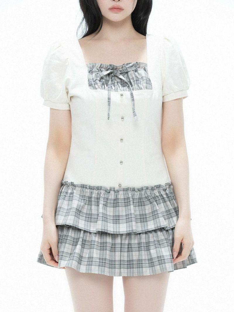 BUBBLES】リボンデニムワンピース | sparkling mall online store