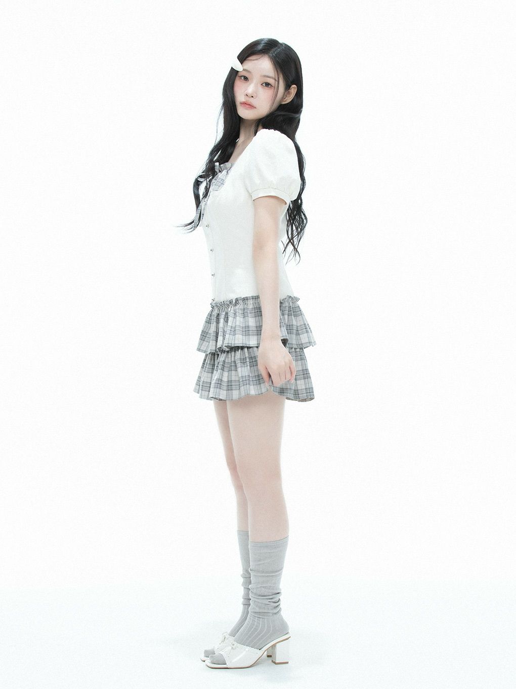 【BUBBLES】リボンデニムワンピース