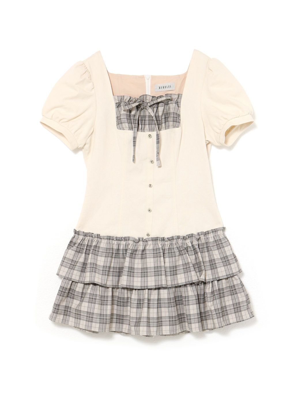 【BUBBLES】リボンデニムワンピース