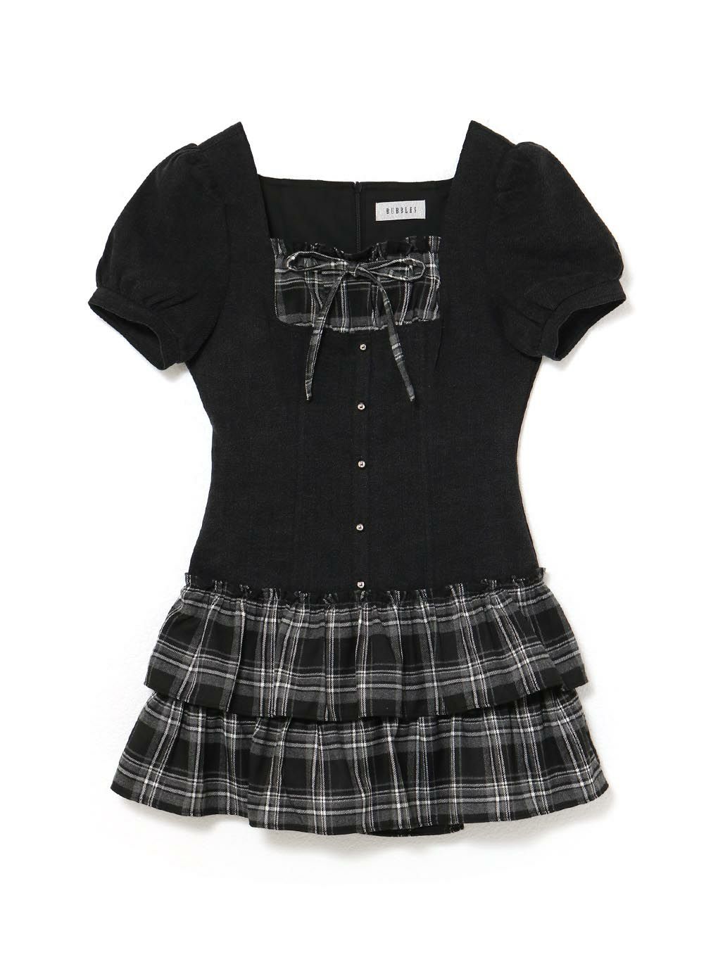 【BUBBLES】リボンデニムワンピース