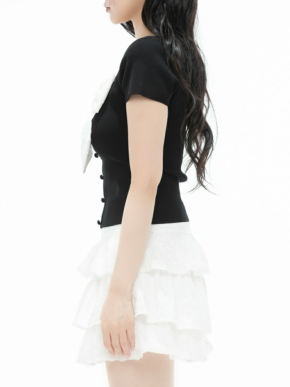 【BUBBLES】リボンニットトップス