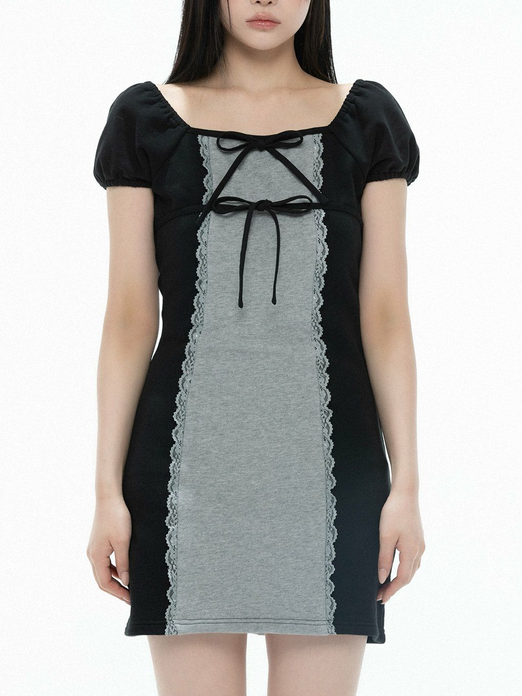 【BUBBLES】バイカラースウェットワンピース