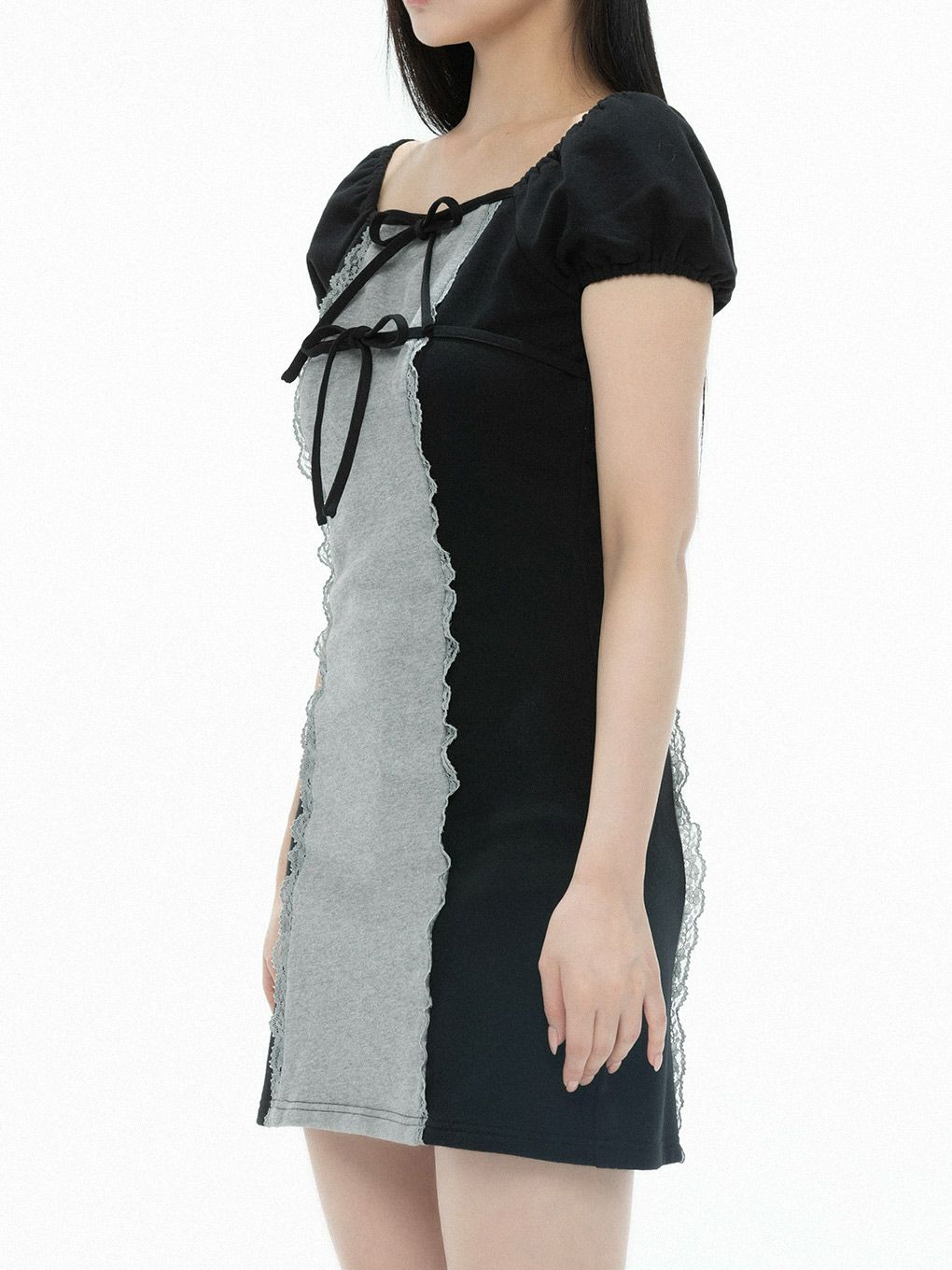 【BUBBLES】バイカラースウェットワンピース