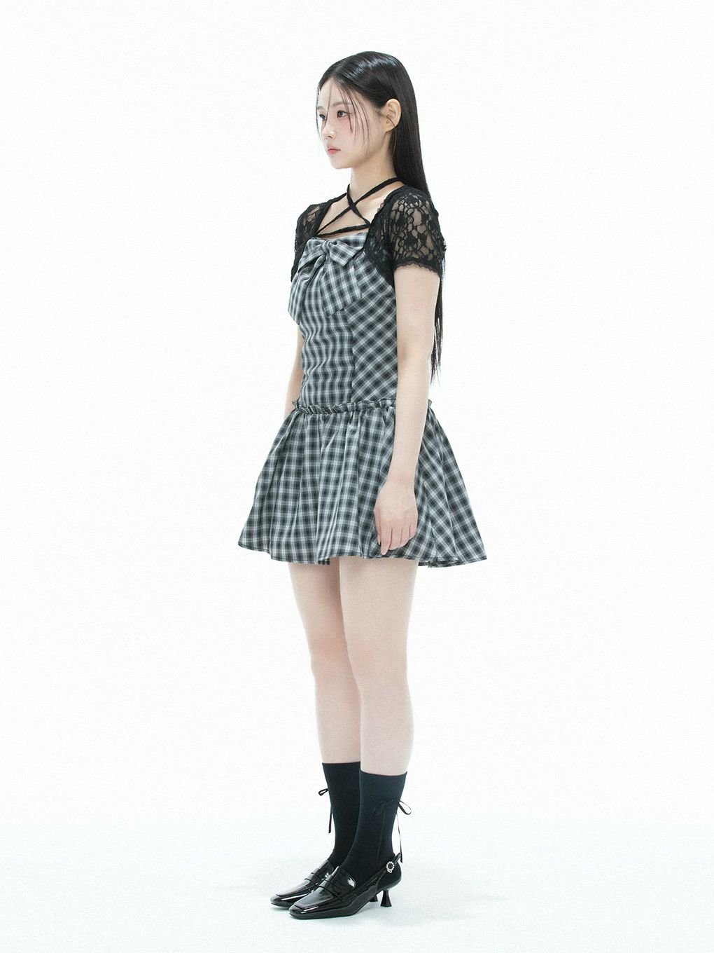 【BUBBLES】レースリボンワンピース