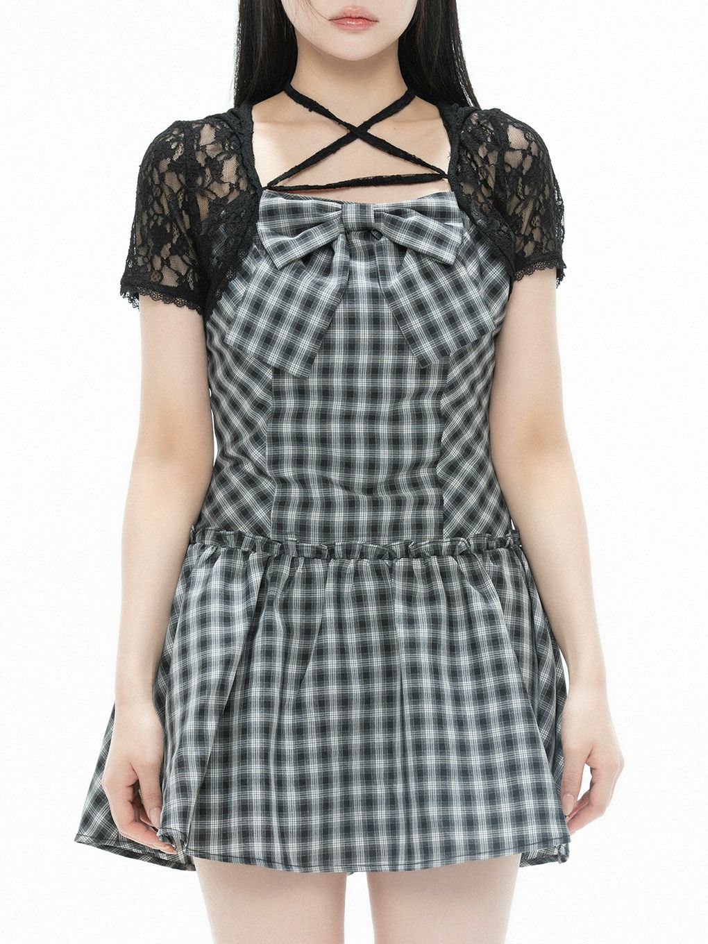 【BUBBLES】レースリボンワンピース