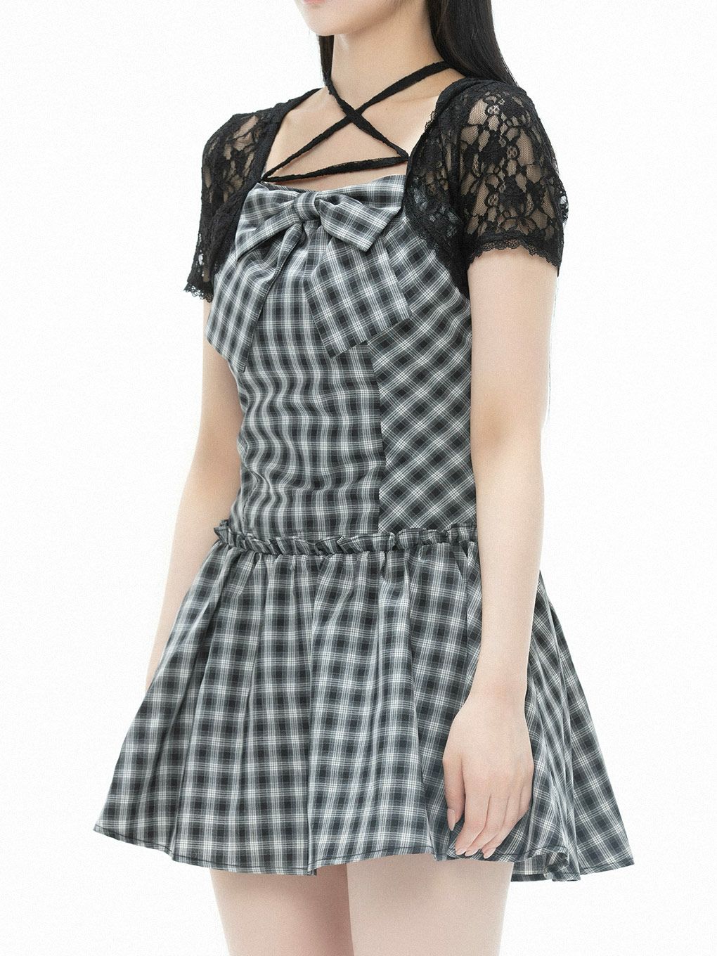 【BUBBLES】レースリボンワンピース