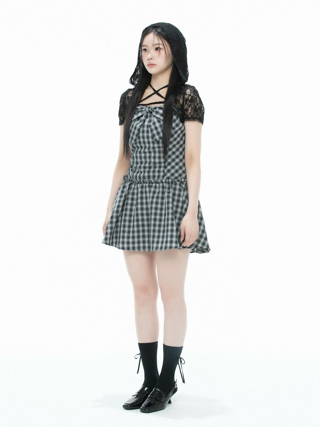 【BUBBLES】レースリボンワンピース