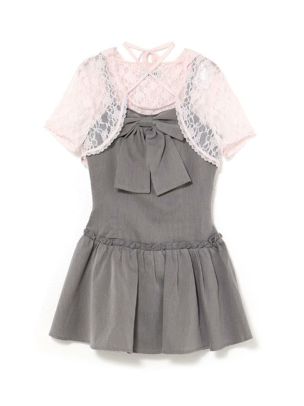 【BUBBLES】レースリボンワンピース