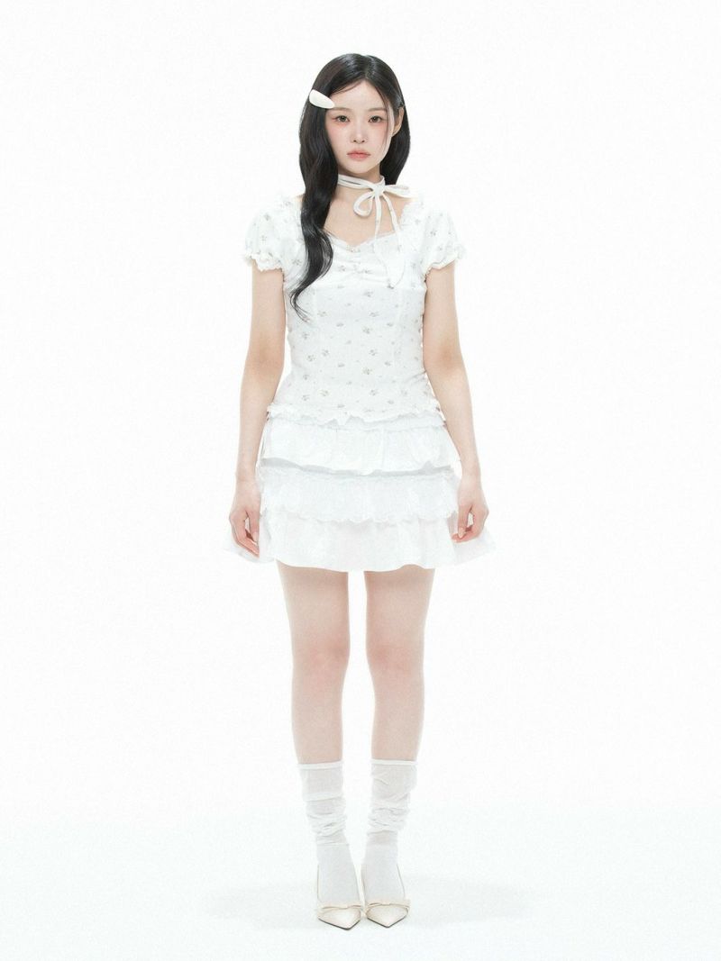 【待望★】 BUBBLES】スクエアレーストップス store online mall sparkling | トップス