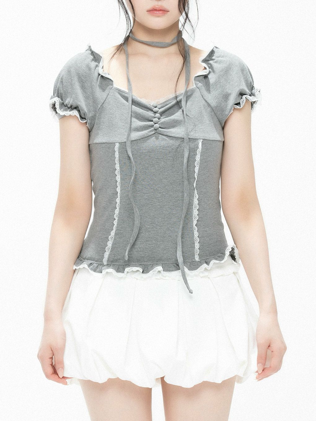 【BUBBLES】スクエアレーストップス