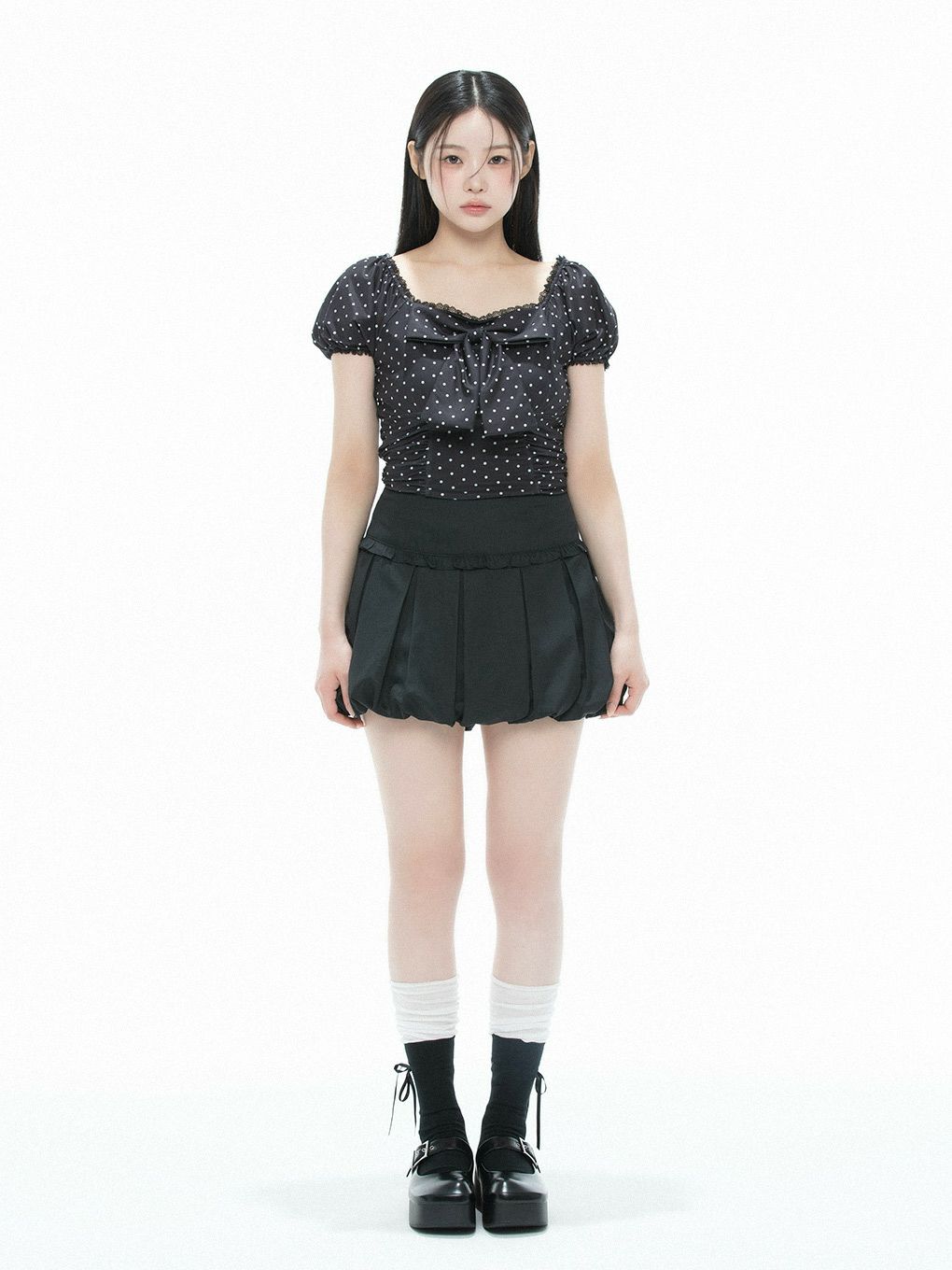 【BUBBLES】プリーツバルーンスカパン